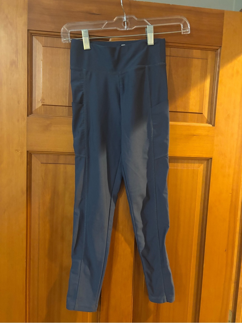 Girls' Navy High-Rise Performance Leggings